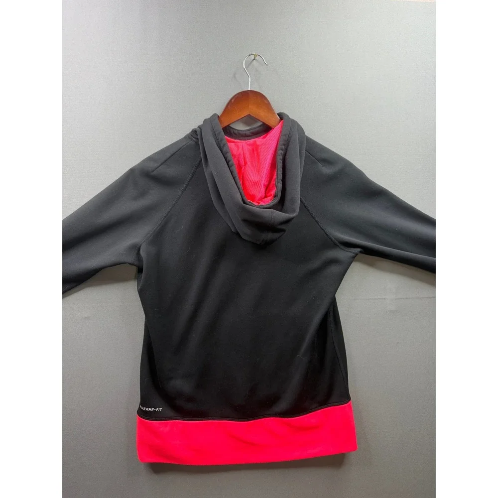 Nike Hoodie Women Black Pink Therma-FIT Pullover Swoosh M‎